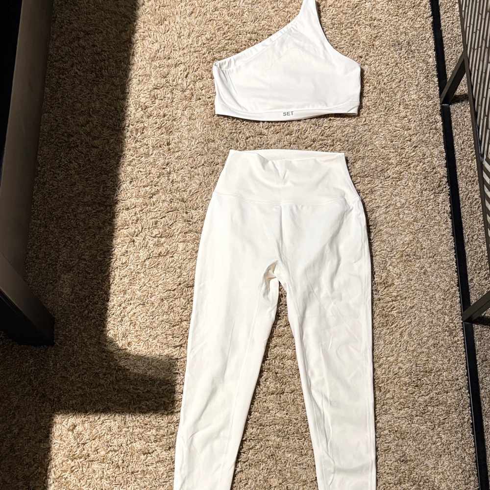 SET Active White High-Waisted Leggings